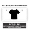 2" X 4" Aluminum License Plate  Thumbnail