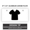 2" X 4" Aluminum License Plate  Thumbnail