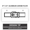 2" X 4" Aluminum License Plate  Thumbnail