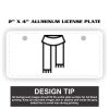 2" X 4" Aluminum License Plate  Thumbnail