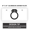 2" X 4" Aluminum License Plate  Thumbnail