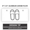 2" X 4" Aluminum License Plate  Thumbnail