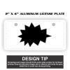 2" X 4" Aluminum License Plate  Thumbnail