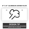 2" X 4" Aluminum License Plate  Thumbnail