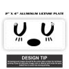 2" X 4" Aluminum License Plate  Thumbnail