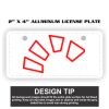 2" X 4" Aluminum License Plate  Thumbnail