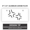 2" X 4" Aluminum License Plate  Thumbnail