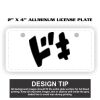 2" X 4" Aluminum License Plate  Thumbnail
