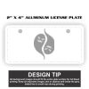 2" X 4" Aluminum License Plate  Thumbnail