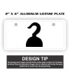 2" X 4" Aluminum License Plate  Thumbnail