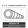 2" X 4" Aluminum License Plate  Thumbnail