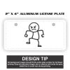 2" X 4" Aluminum License Plate  Thumbnail
