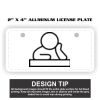 2" X 4" Aluminum License Plate  Thumbnail