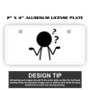 2" X 4" Aluminum License Plate  Thumbnail