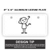 2" X 4" Aluminum License Plate  Thumbnail