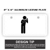 2" X 4" Aluminum License Plate  Thumbnail