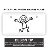 2" X 4" Aluminum License Plate  Thumbnail