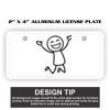 2" X 4" Aluminum License Plate  Thumbnail