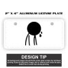 2" X 4" Aluminum License Plate  Thumbnail