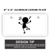 2" X 4" Aluminum License Plate  Thumbnail