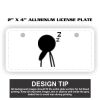 2" X 4" Aluminum License Plate  Thumbnail