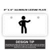2" X 4" Aluminum License Plate  Thumbnail