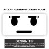 2" X 4" Aluminum License Plate  Thumbnail