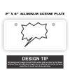 2" X 4" Aluminum License Plate  Thumbnail