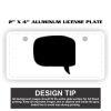 2" X 4" Aluminum License Plate  Thumbnail