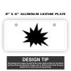 2" X 4" Aluminum License Plate  Thumbnail