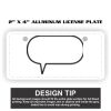 2" X 4" Aluminum License Plate  Thumbnail