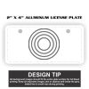 2" X 4" Aluminum License Plate  Thumbnail