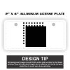 2" X 4" Aluminum License Plate  Thumbnail