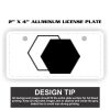 2" X 4" Aluminum License Plate  Thumbnail