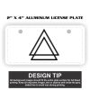 2" X 4" Aluminum License Plate  Thumbnail