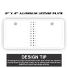 2" X 4" Aluminum License Plate  Thumbnail