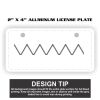 2" X 4" Aluminum License Plate  Thumbnail