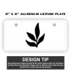 2" X 4" Aluminum License Plate  Thumbnail