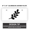 2" X 4" Aluminum License Plate  Thumbnail
