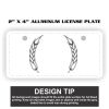 2" X 4" Aluminum License Plate  Thumbnail