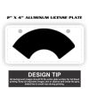2" X 4" Aluminum License Plate  Thumbnail