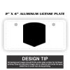 2" X 4" Aluminum License Plate  Thumbnail