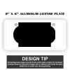 2" X 4" Aluminum License Plate  Thumbnail