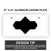 2" X 4" Aluminum License Plate  Thumbnail