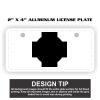 2" X 4" Aluminum License Plate  Thumbnail