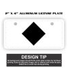 2" X 4" Aluminum License Plate  Thumbnail