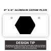 2" X 4" Aluminum License Plate  Thumbnail