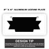 2" X 4" Aluminum License Plate  Thumbnail