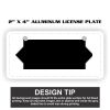 2" X 4" Aluminum License Plate  Thumbnail