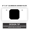 2" X 4" Aluminum License Plate  Thumbnail